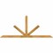 Ekena Millwork Saratoga Rough Sawn Timber Gable Bracket, Western Red Cedar, 96"W x 40"H x 4"D x 4"F, 10/12 Pitch GBW096X40X0404SAR00RWR - alternate 1